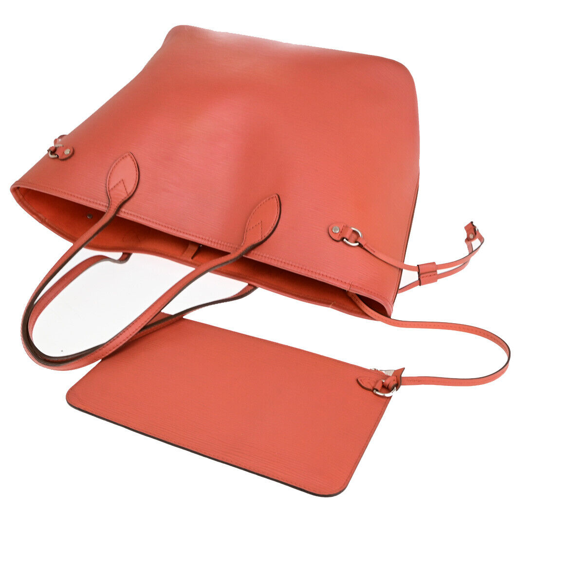 LOUIS VUITTON Neverfull MM Shoulder Tote Bag Epi Leather Orange M40884 99YG012