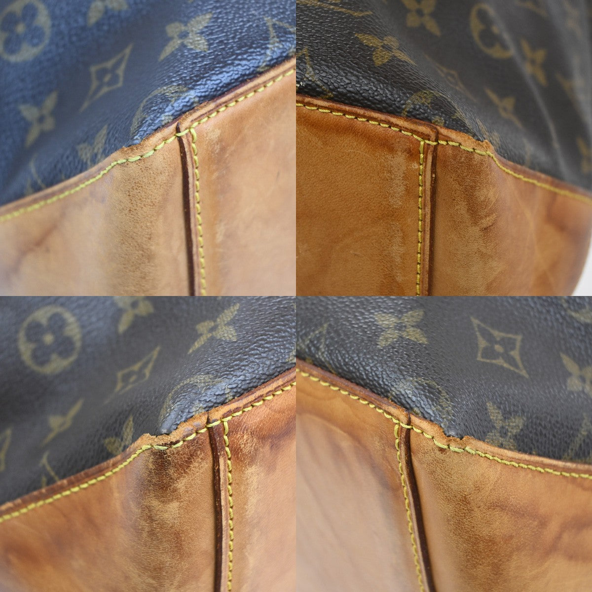 LOUIS VUITTON Cabas Mezzo Shoulder Bag Monogram Leather Brown M51151 34YJ152