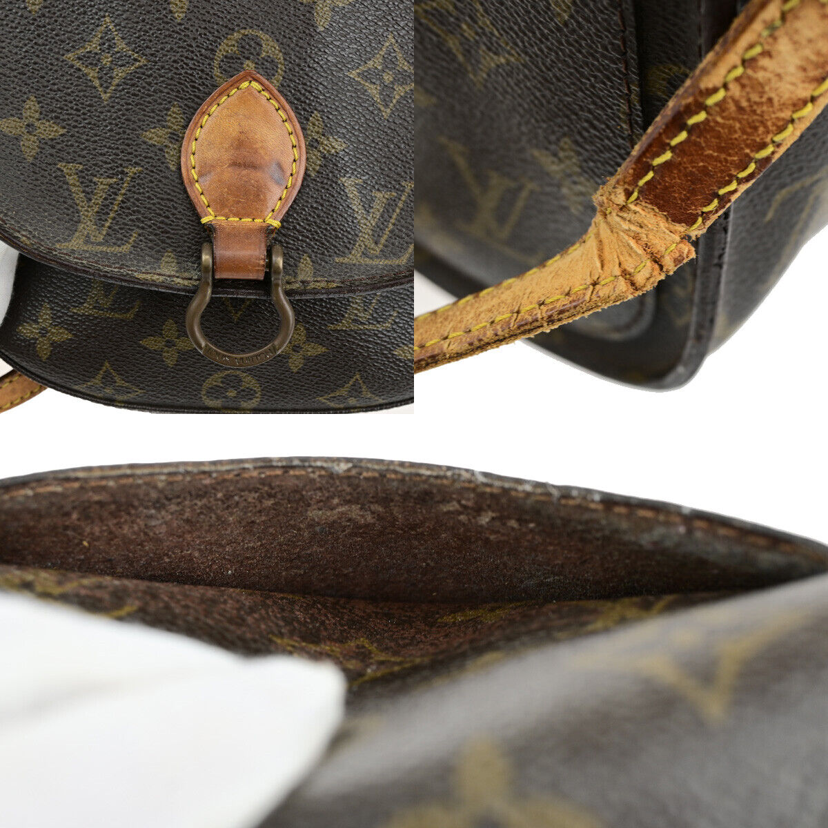 LOUIS VUITTON Mini Saint Cloud Shoulder Bag Monogram Leather BN M51244 04YG772