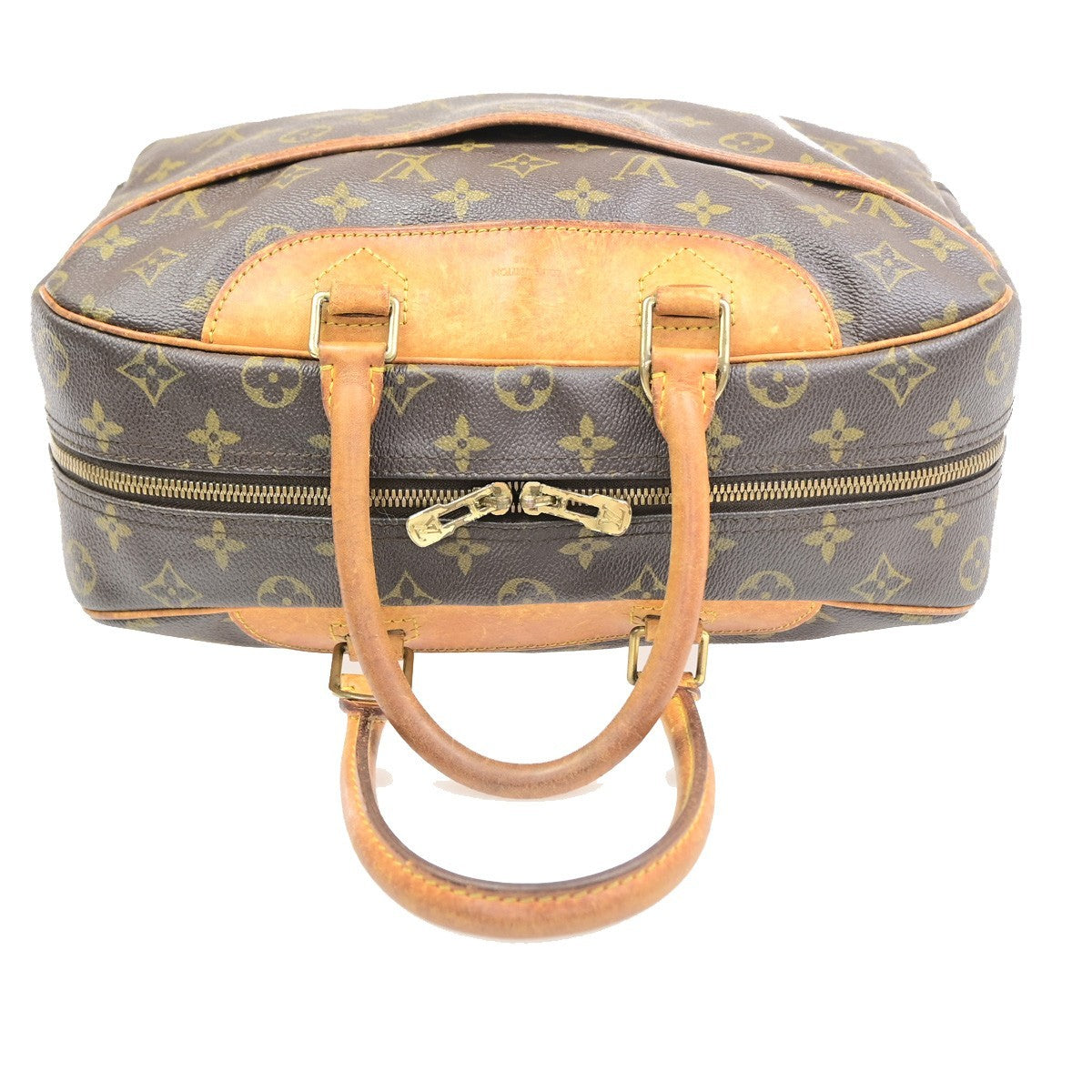 LOUIS VUITTON LV Logo Deauville Hand Bag Monogram Leather Brown M47270 30PA134