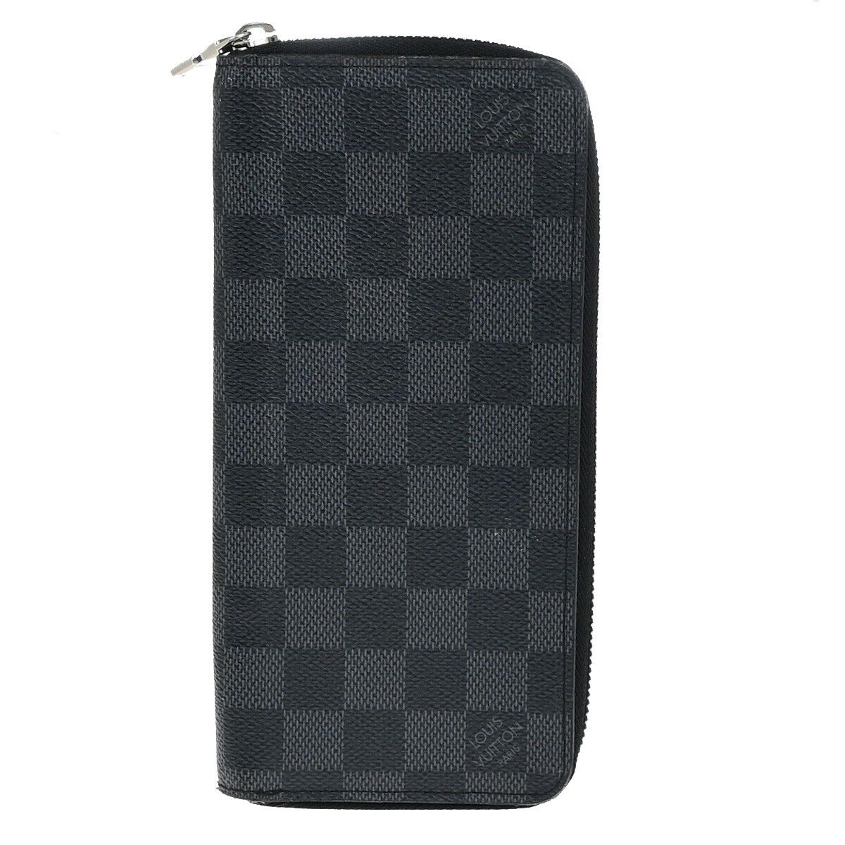 LOUIS VUITTON Long Zippy Wallet Vertical Damier Graphite Leather N63095 86KA436