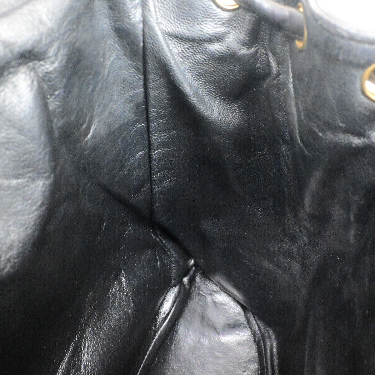 CHANEL CC Logo Matelasse Chain Backpack Bag Leather Black GHW Vintage 889RK563