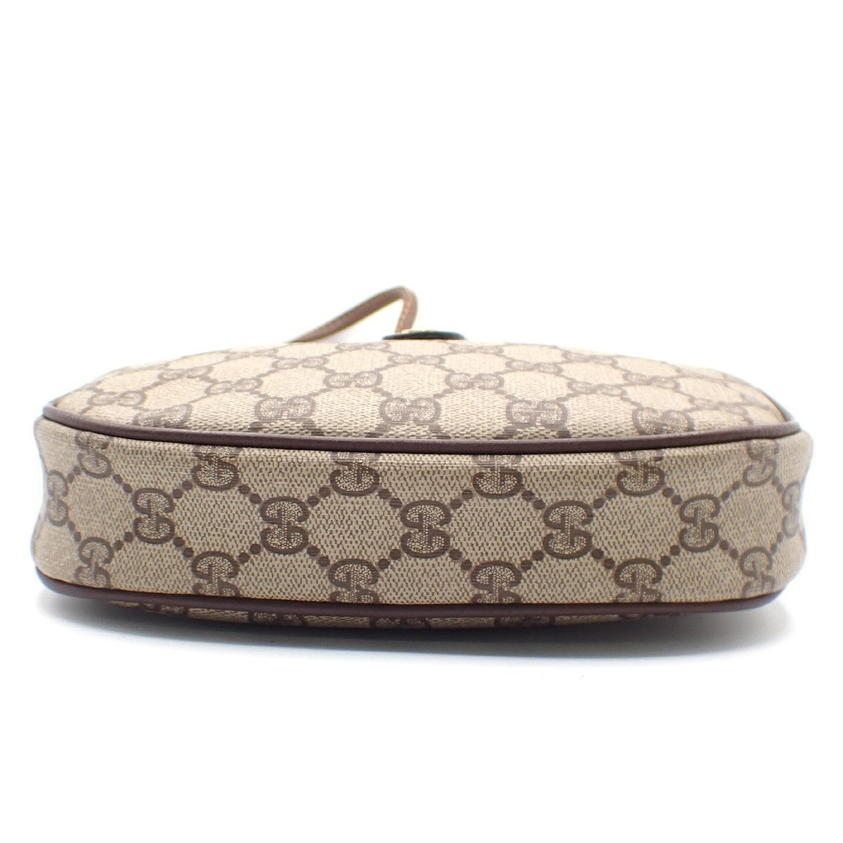 GUCCI GG Pattern Sherry Line Mini Shoulder Bag PVC Leather Beige Brown 32KC369