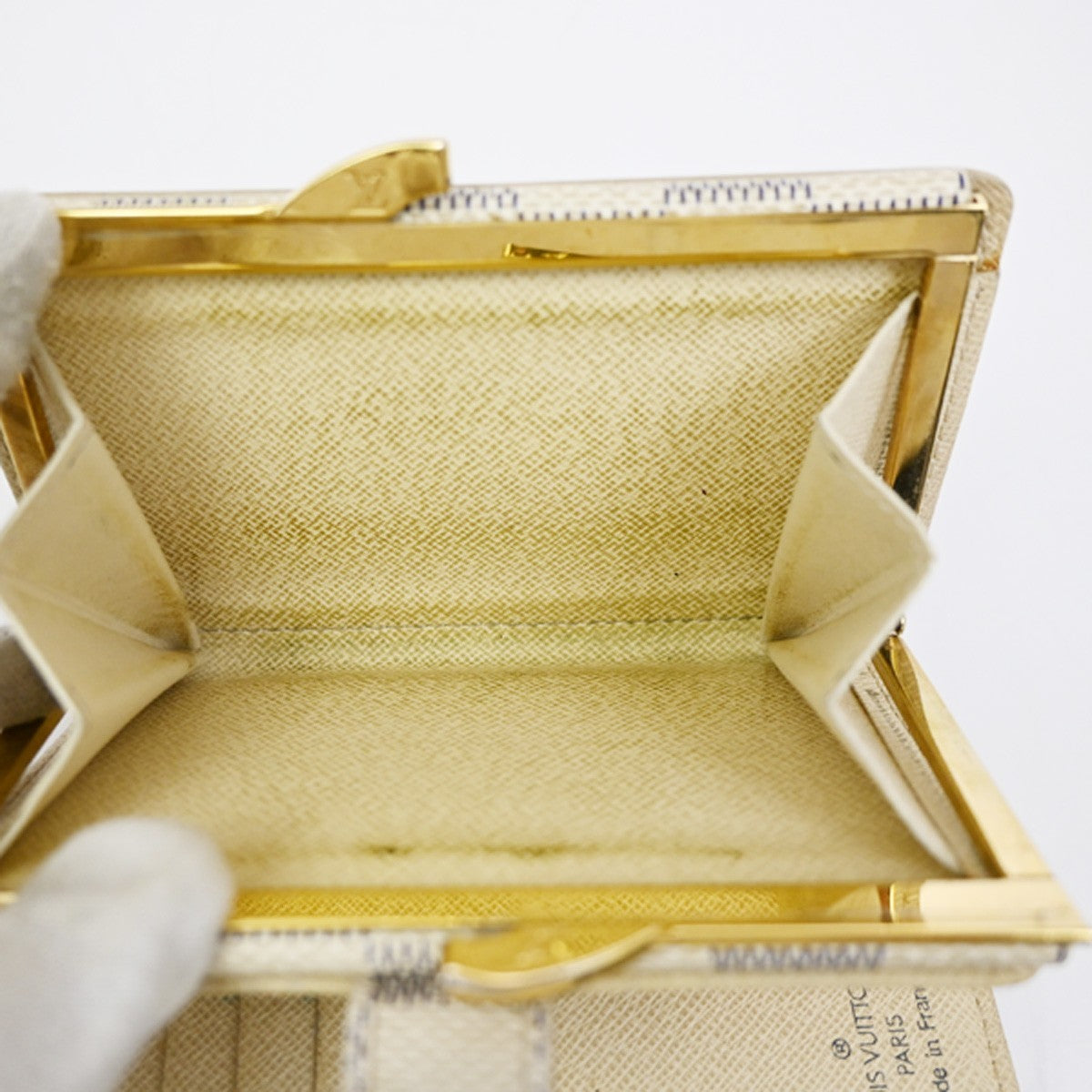 LOUIS VUITTON Portefeuille Viennois Wallet Danier Azur White N61676 01ZA131