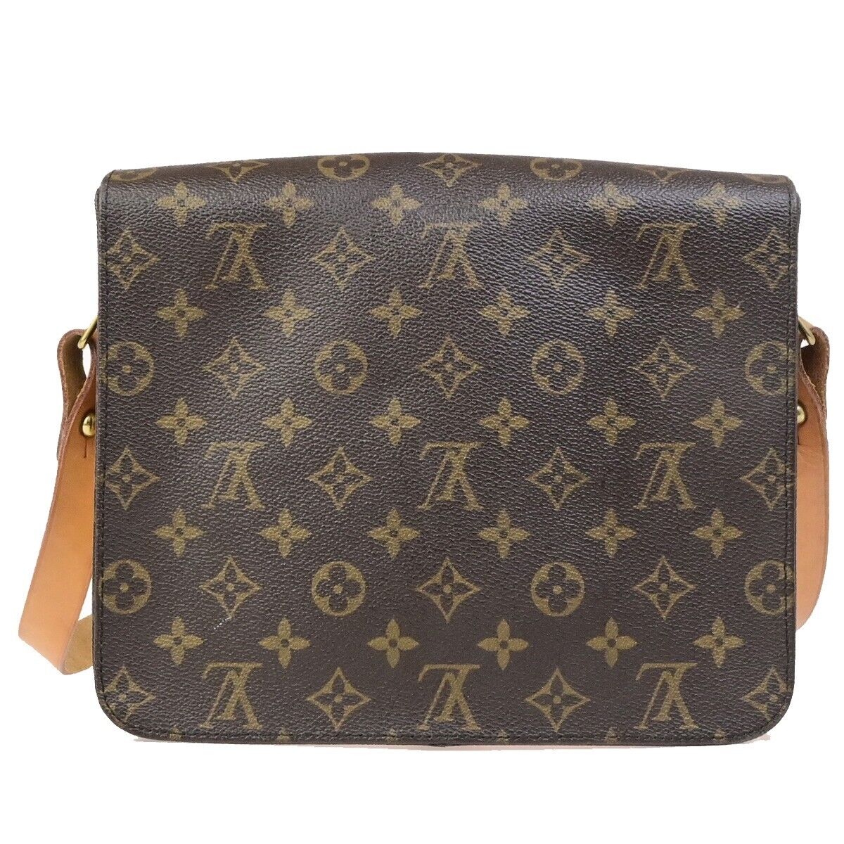 LOUIS VUITTON Cartouchiere GM Shoulder Bag Monogram Leather Brown M51252 73ED379