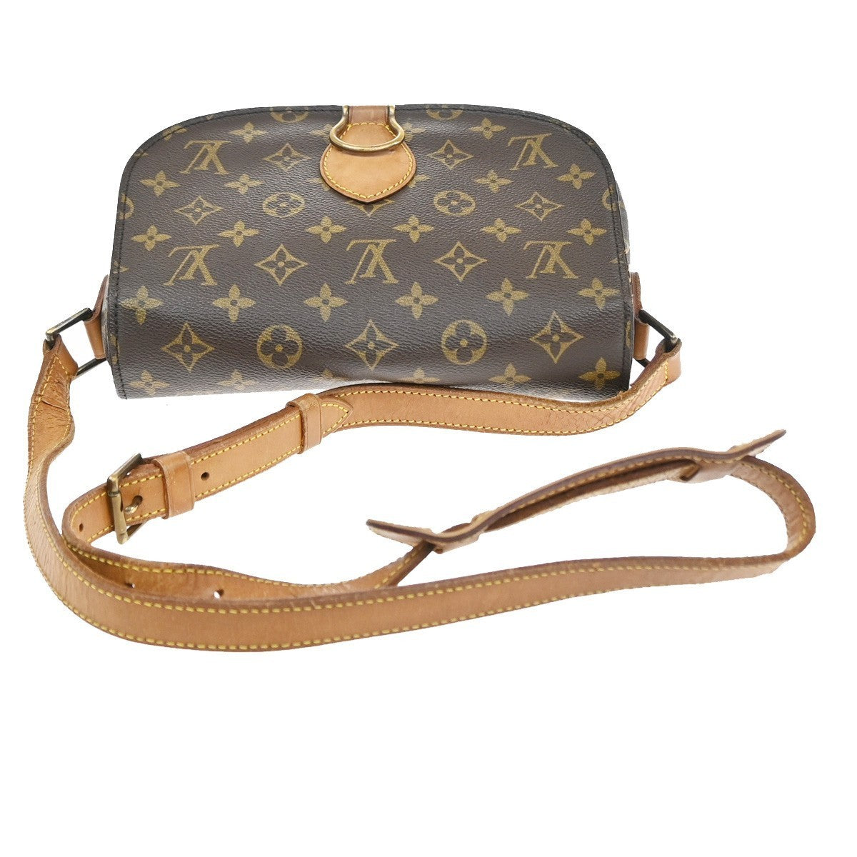 LOUIS VUITTON Saint Cloud GM Shoulder Bag Monogram Leather Brown M51242 34SA130
