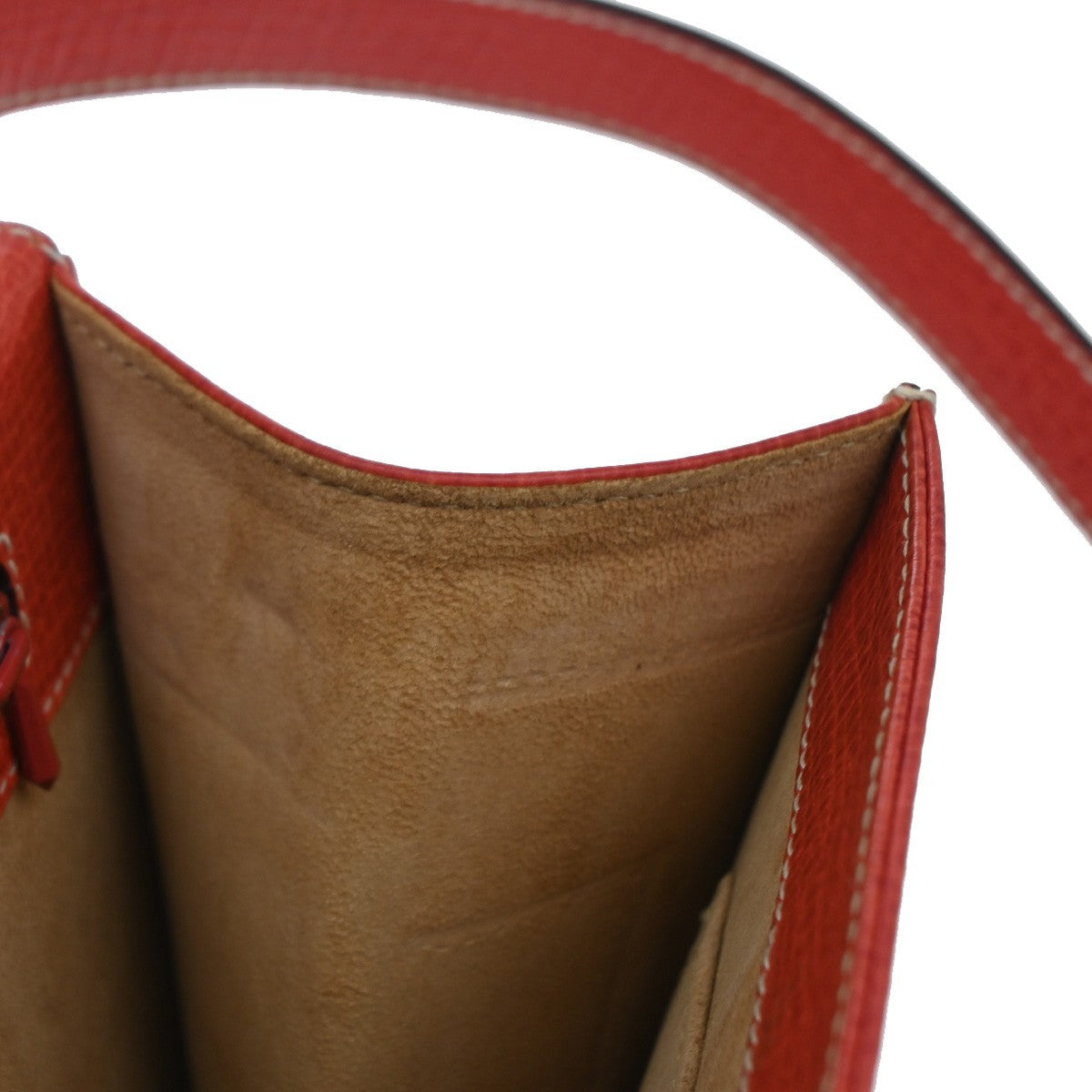 LOEWE Logo Barcelona 2Way Shoulder Bag Embossing Leather Red GHW 82RL551