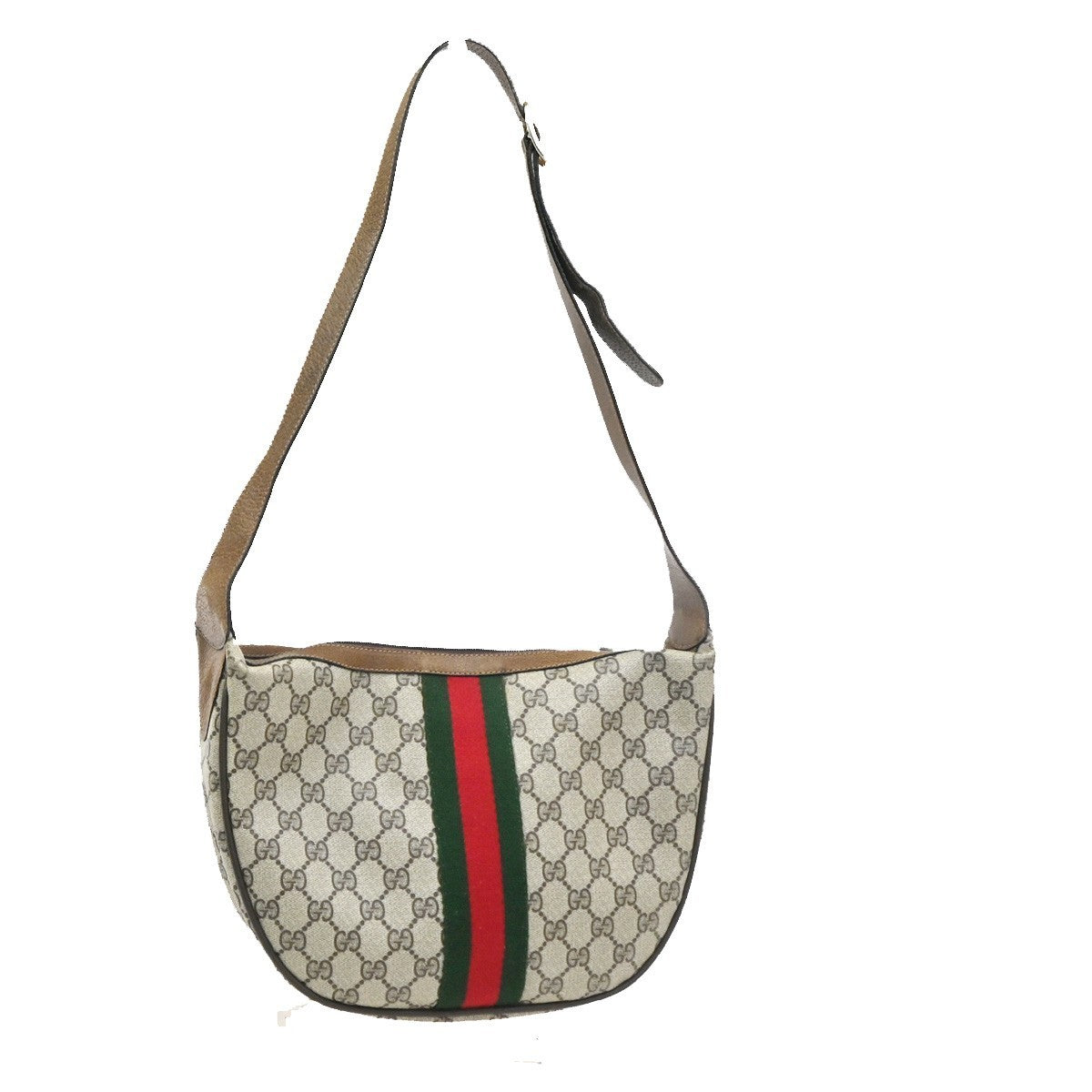 GUCCI Logo GG Pattern Sherry CrossBody Shoulder Bag PVC Leather BN Italy 31CA754
