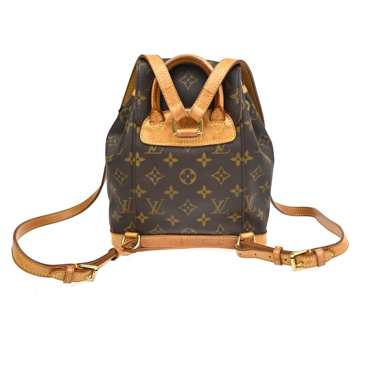 LOUIS VUITTON Mini Montsouris Backpack Bag Monogram Leather Brown M51137 99KC274