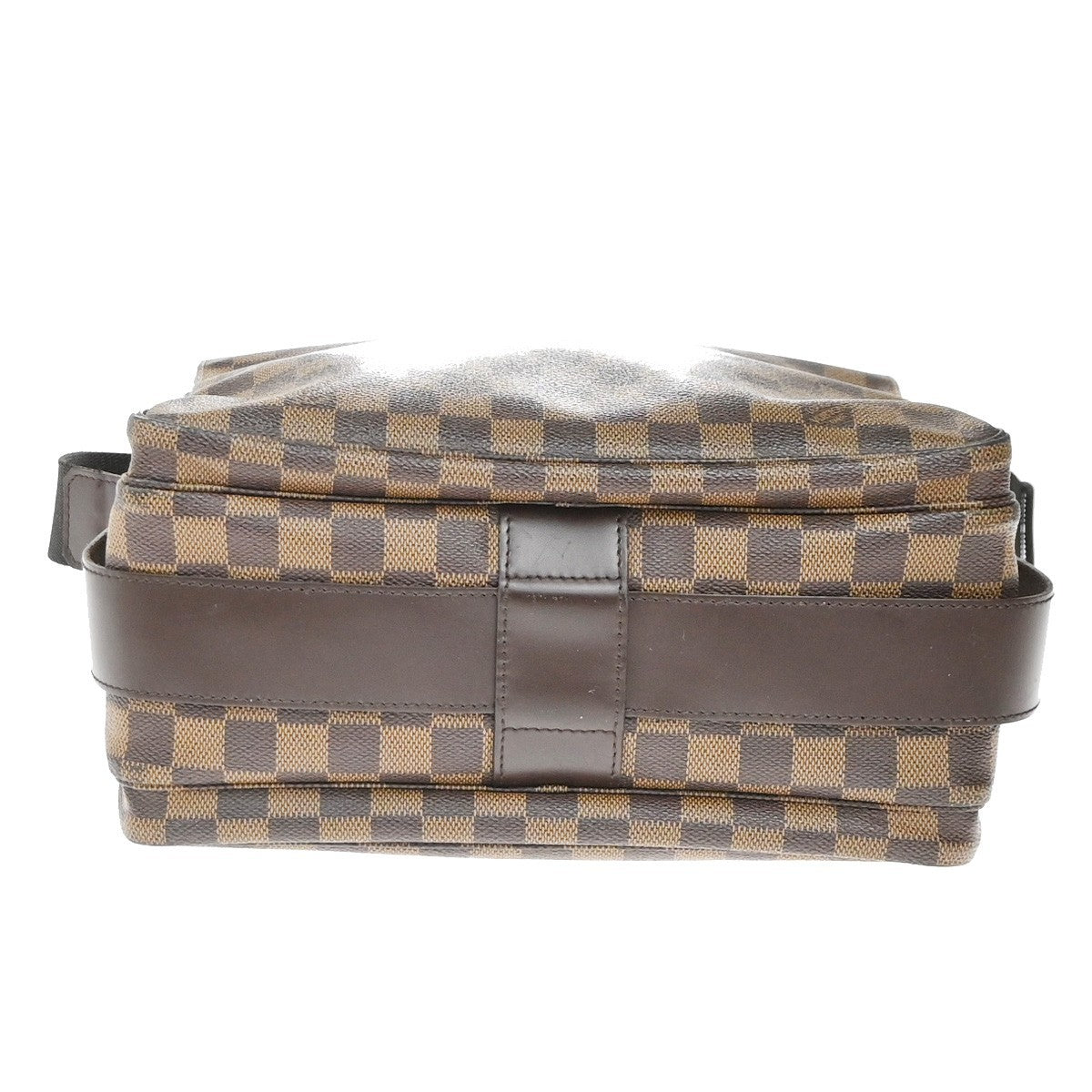 LOUIS VUITTON Naviglio Shoulder Bag Damier Ebene Leather Brown N45255 84KC784