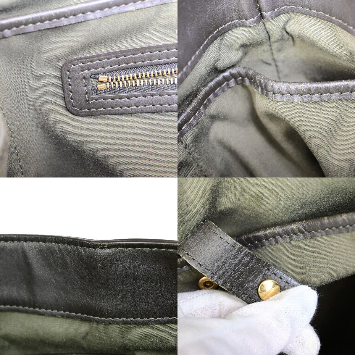 LOUIS VUITTON Lucille GM Shoulder Bag Monogram Mini Canvas Khaki M92681 68YF599