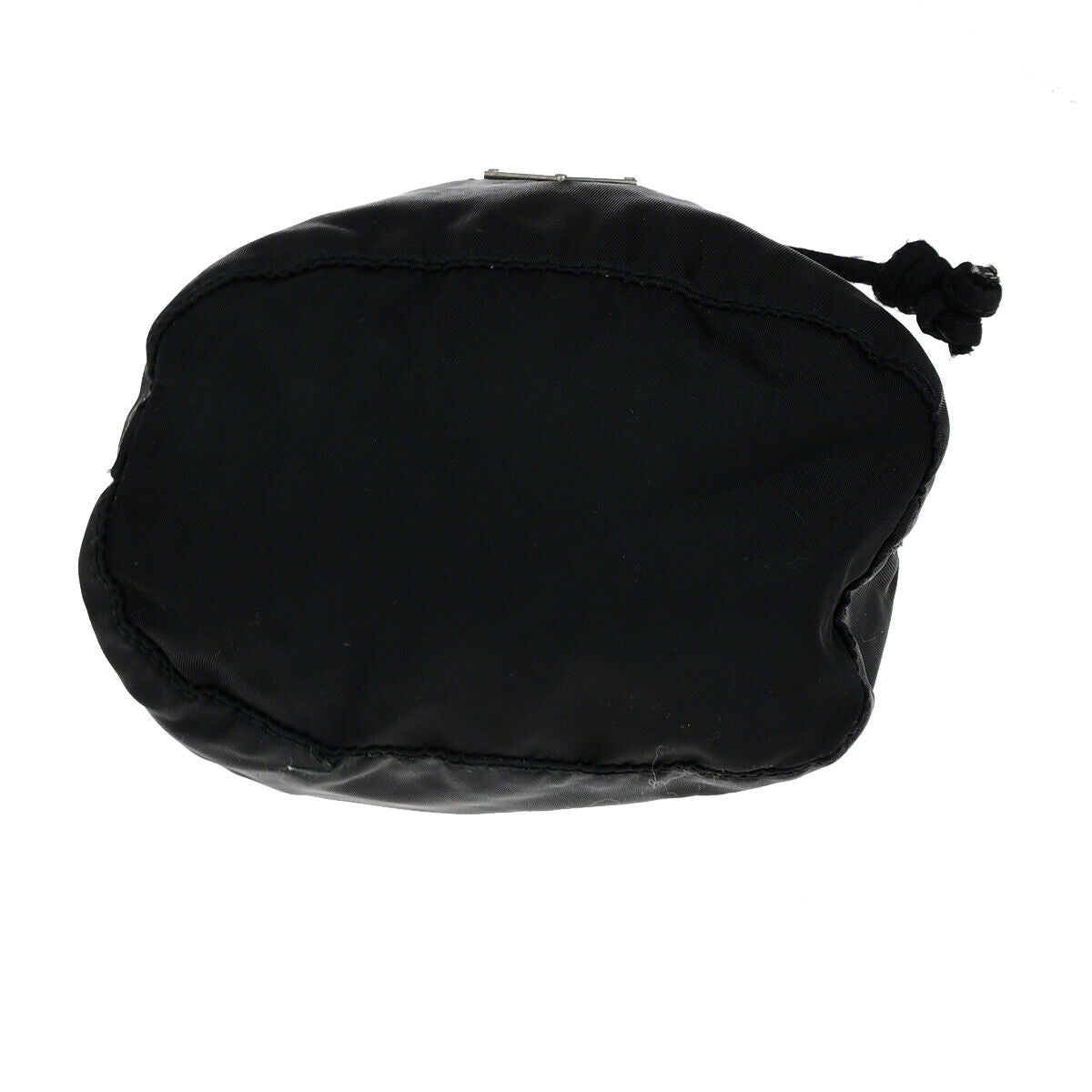 PRADA Logo Tessuto Mini Drawstring Pouch Nylon Leather Black SHW Italy 36YG794