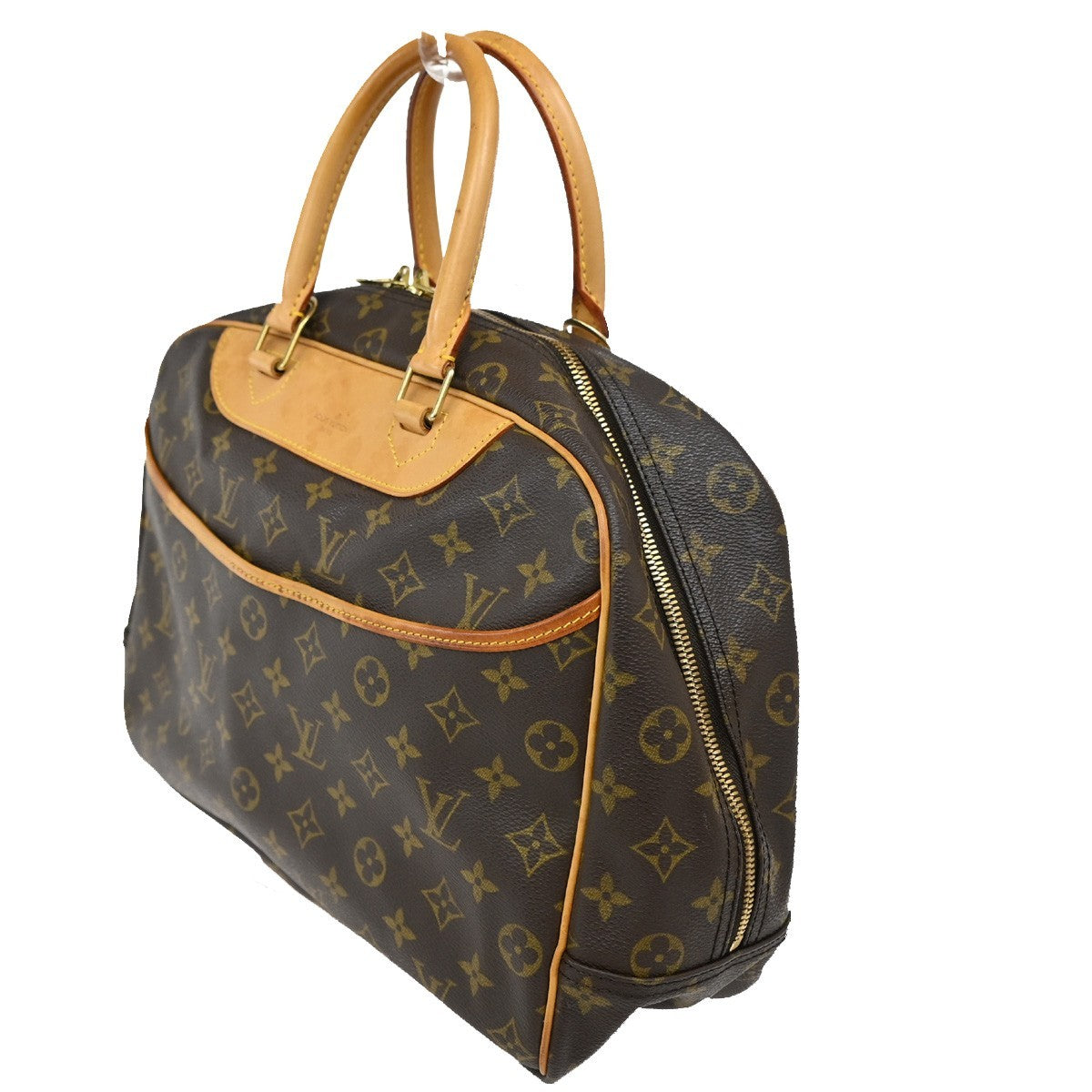 LOUIS VUITTON LV Logo Deauville Hand Bag Monogram Leather Brown M47270 76DA003