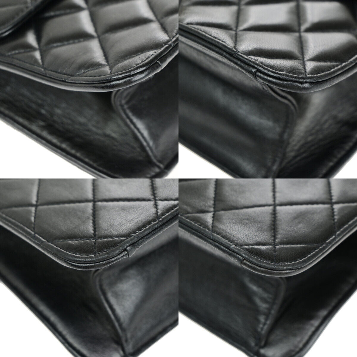 CHANEL CC Matelasse 25 Chain Shoulder Bag Leather Black GHW Vintage 392RJ899