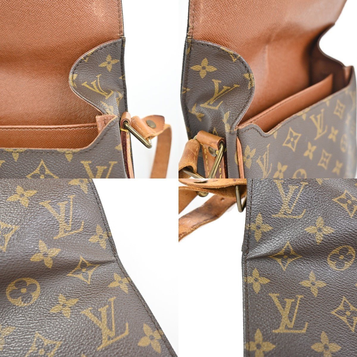 LOUIS VUITTON Cartouchiere MM Shoulder Bag Monogram Leather Brown M51253 39CA709