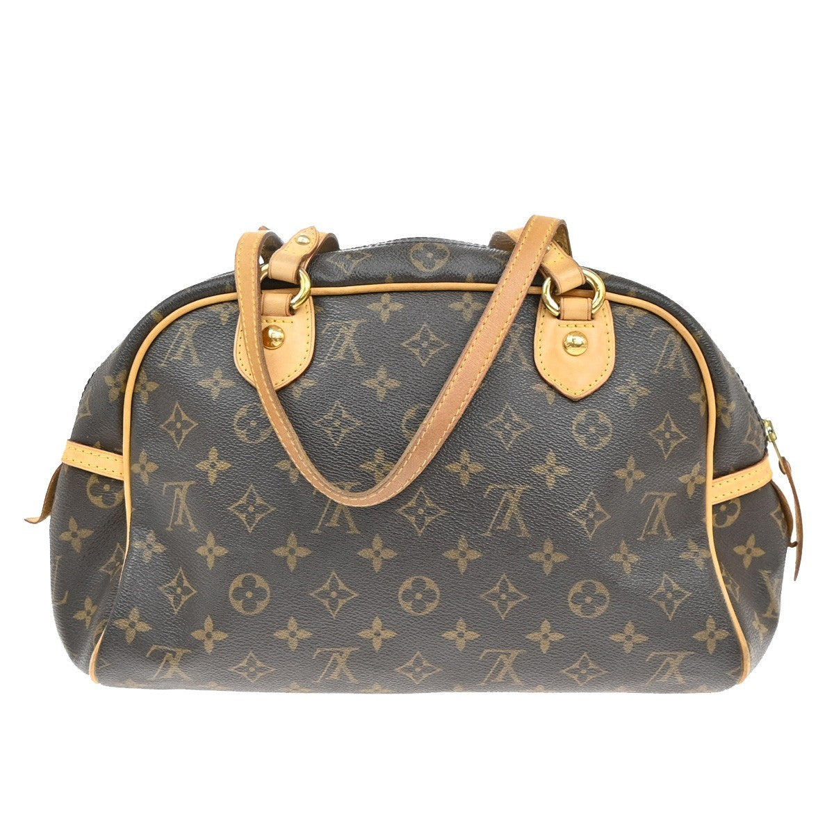 LOUIS VUITTON Montorgueil PM Shoulder Bag Monogram Leather Brown M95565 50KB423