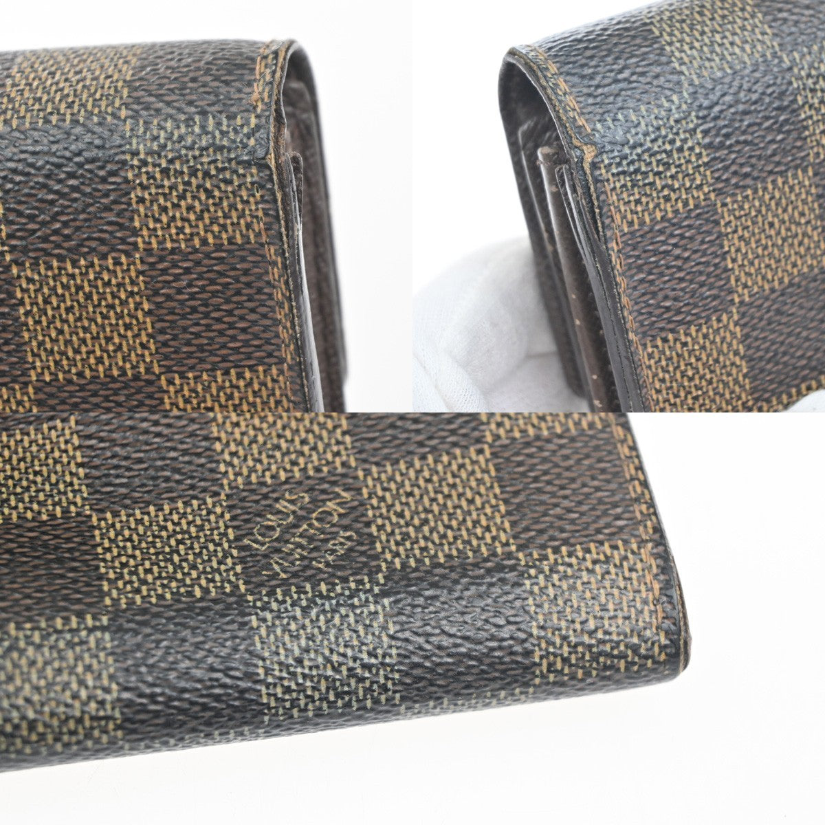 LOUIS VUITTON Porte Monnaie Credit Wallet Damier Ebene Leather BN N61724 02KC719