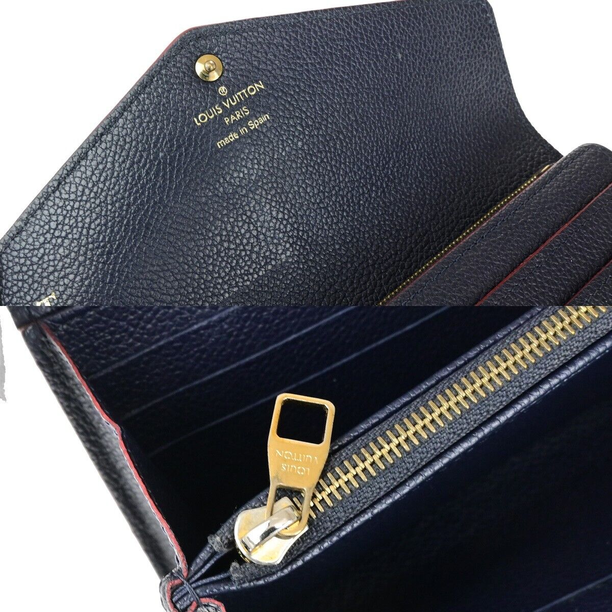 LOUIS VUITTON Portefeuille Sarah Wallet Monogram Empreinte Blue M62125 30YG356