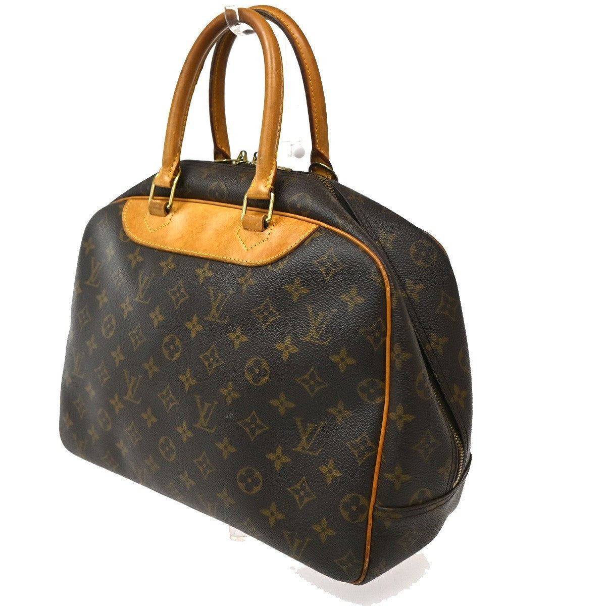 LOUIS VUITTON LV Logo Deauville Hand Bag Monogram Leather Brown M47270 81CA538