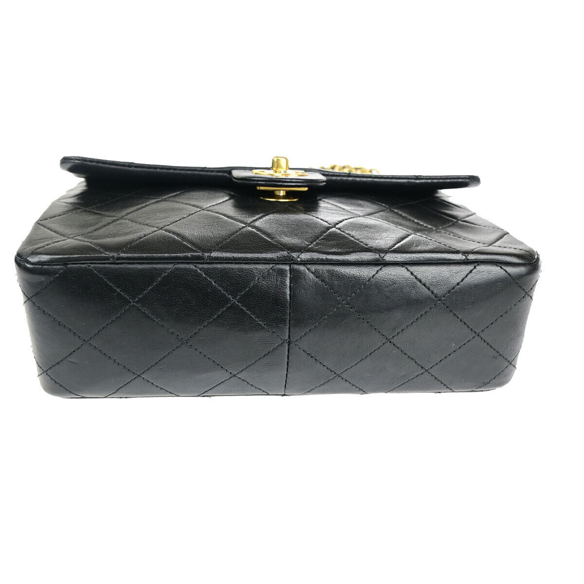 CHANEL CC Mini Matelasse Chain Shoulder Bag Leather Black GHW Vintage 397RK660