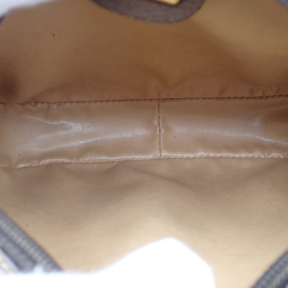 GUCCI GG Pattern Sherry Line Mini Shoulder Bag PVC Leather Beige Brown 32KC369