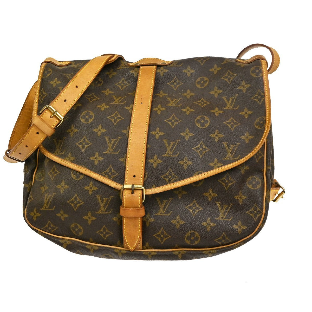 LOUIS VUITTON Saumur 35 Shoulder Bag Monogram Leather BN France M42254 82CA954