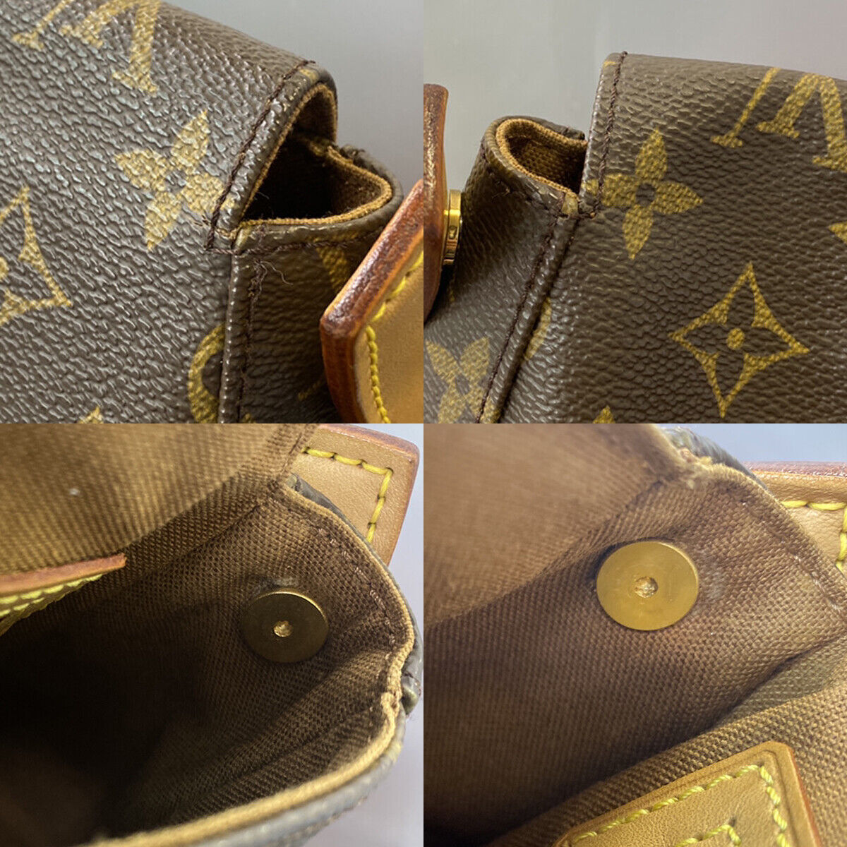 LOUIS VUITTON Mini Looping Hand Bag Monogram Leather Brown France M51147 10YG304