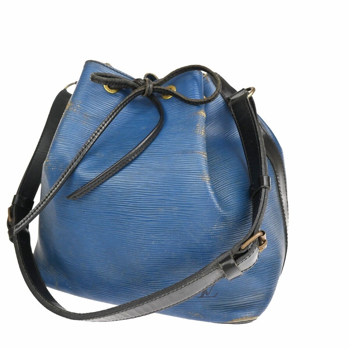 LOUIS VUITTON Petit Noe Bicolor Shoulder Bag Epi Leather Blue BK M44152 02YE053