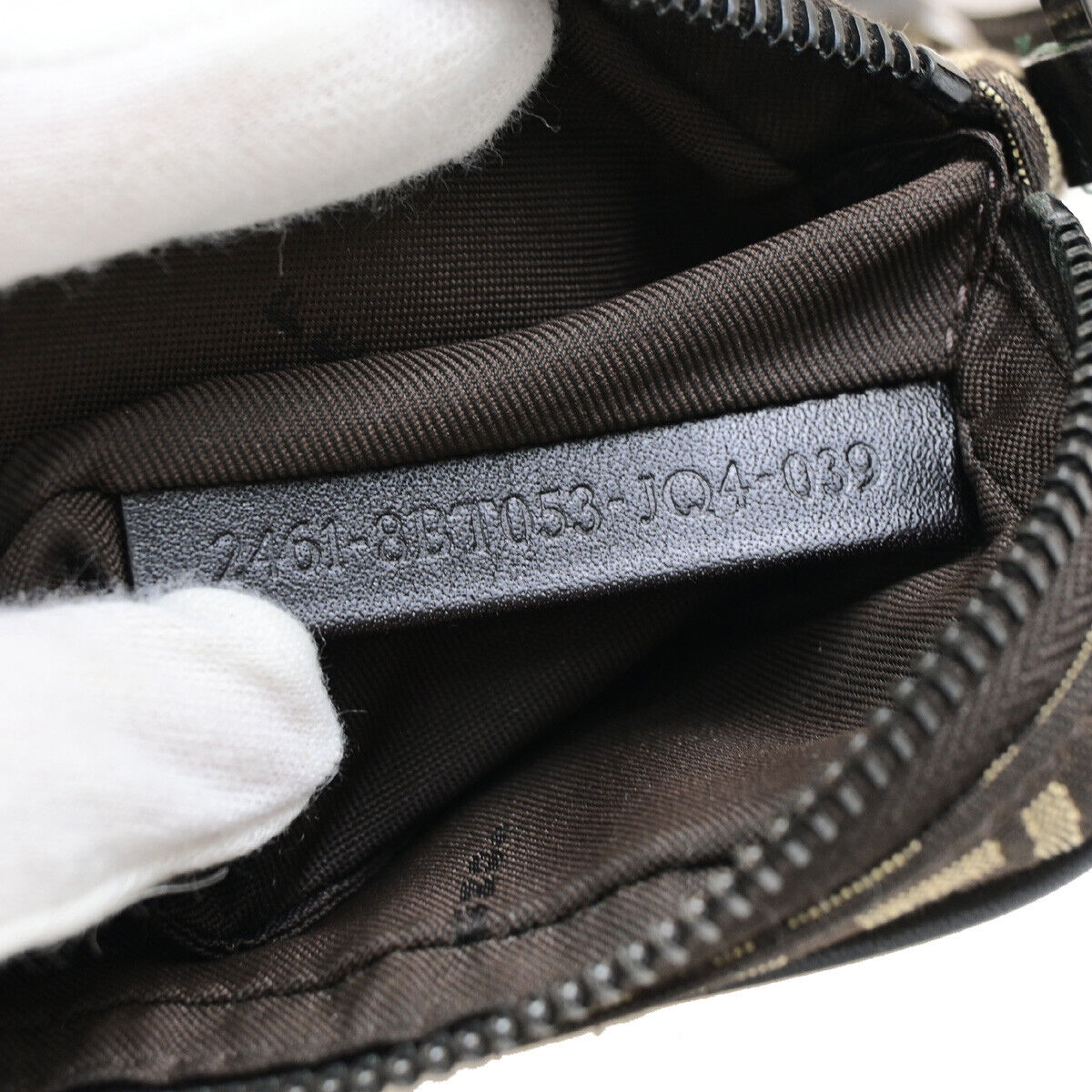 FENDI Logo Zucca Pattern Shoulder Bag Canvas Leather Brown SHW Italy 84SJ480