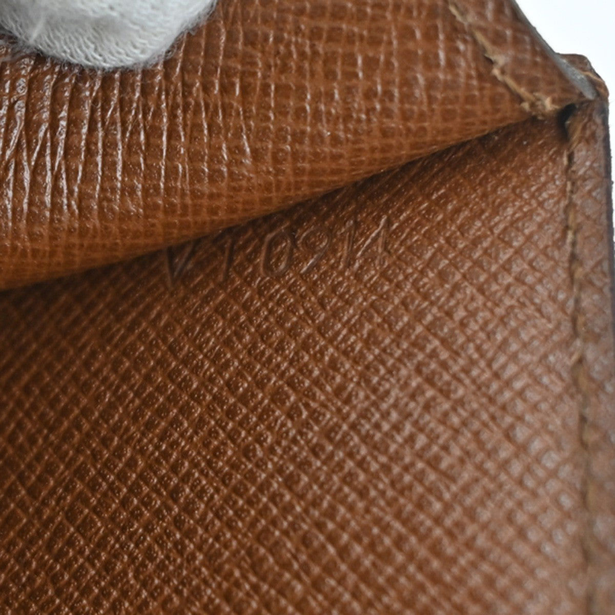 LOUIS VUITTON LV Logo Malesherbes Hand Bag Monogram Leather Brown M51379 84CA876