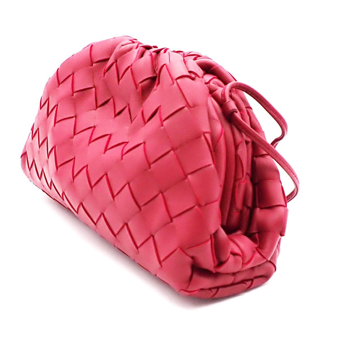 BOTTEGA VENETA Logo Intrecciato Mini Shoulder Bag Leather Pink Italy 93RF473