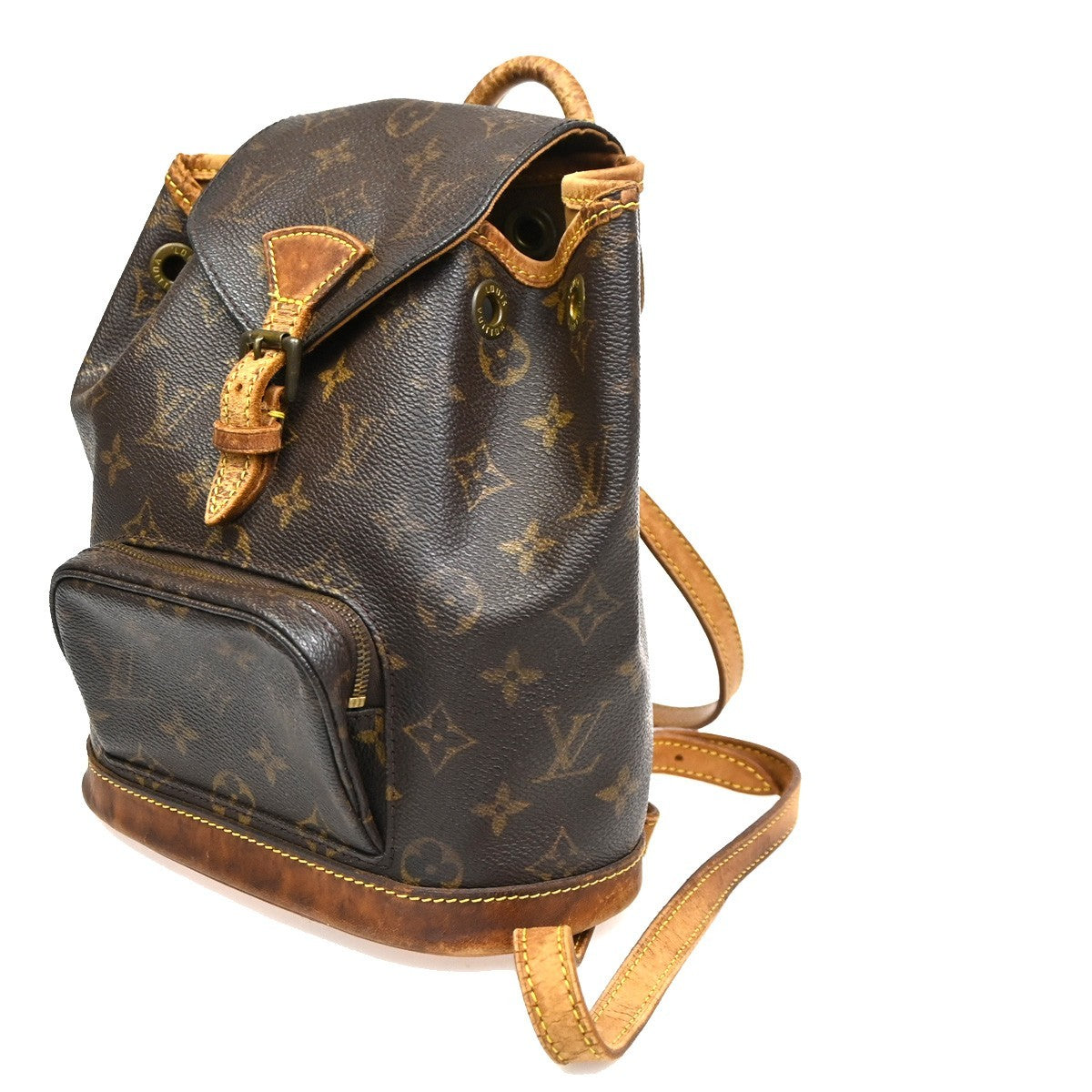 LOUIS VUITTON Mini Montsouris Backpack Bag Monogram Leather Brown M51137 39KC245