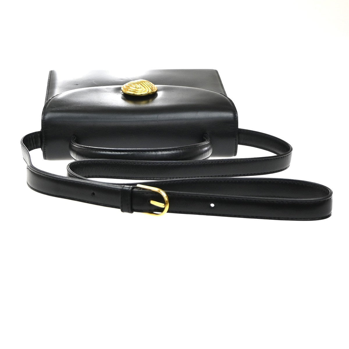 GIVENCHY Logo 2way Shoulder Hand Bag Leather Black GHW Japan 05MA543