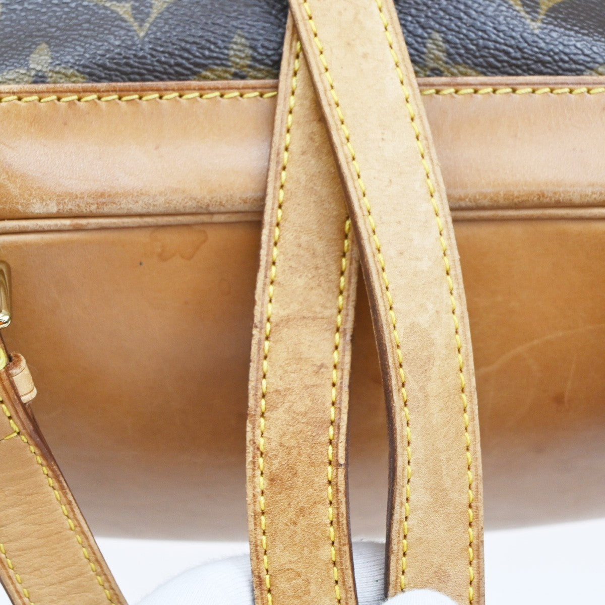 LOUIS VUITTON Montsouris MM Backpack Bag Monogram Leather Brown M51136 11SA090