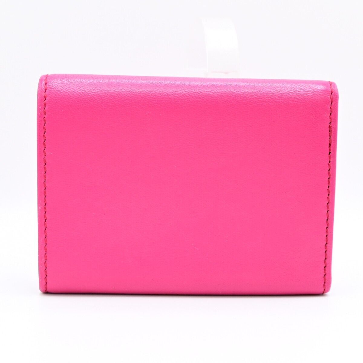 JIMMY CHOO Logo Star Studs Mini Trifold Wallet Purse Leather Pink Italy 05KA165