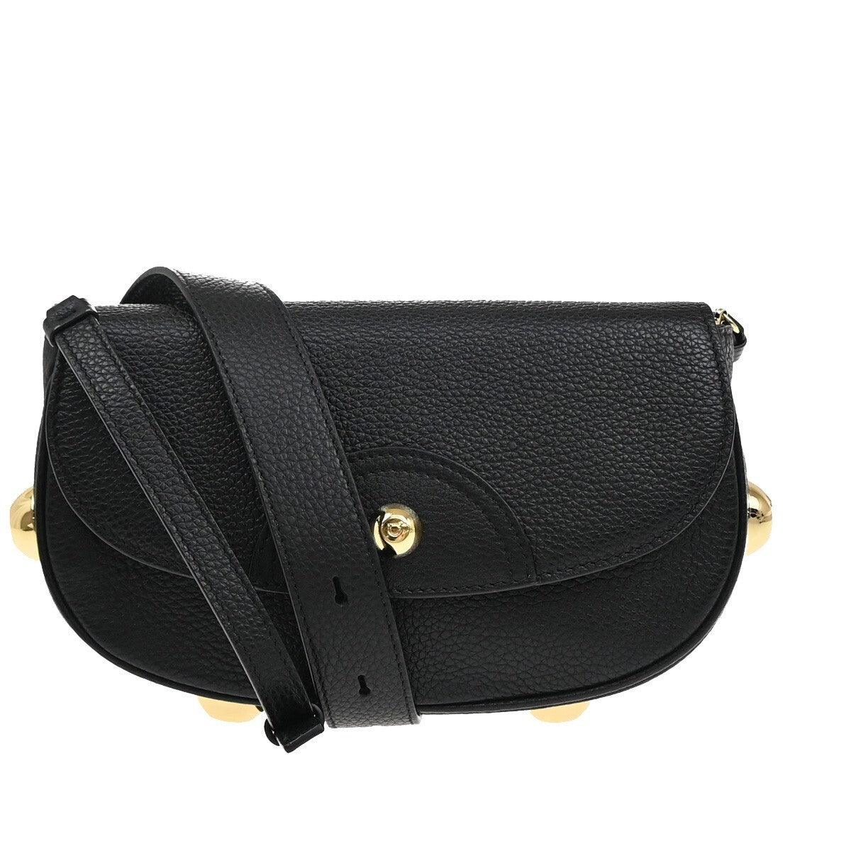 SALVATORE FERRAGAMO Gram Mini 2Way Shoulder Bum Bag Leather Black GHW 87EE569