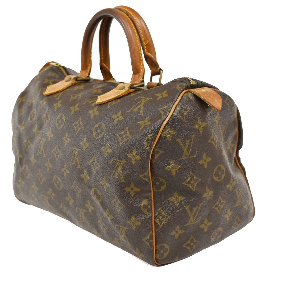 LOUIS VUITTON Speedy 30 Travel Hand Bag Monogram Leather Brown M41526 31CA252