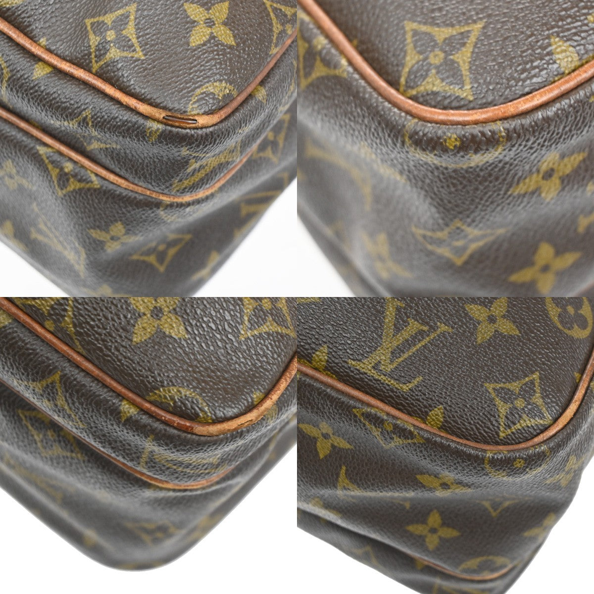 LOUIS VUITTON Nile Migratoire Shoulder Bag Monogram Leather Brown M45244 04TA203