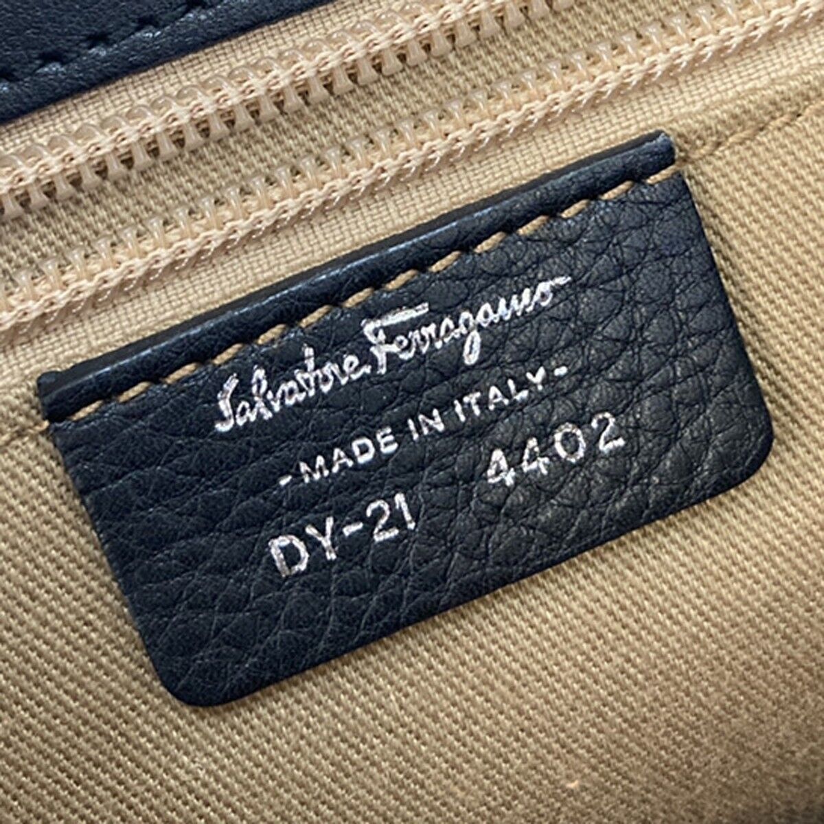 SALVATORE FERRAGAMO Logo Gancini Shoulder Bag Leather Black SHW Italy 31KA536