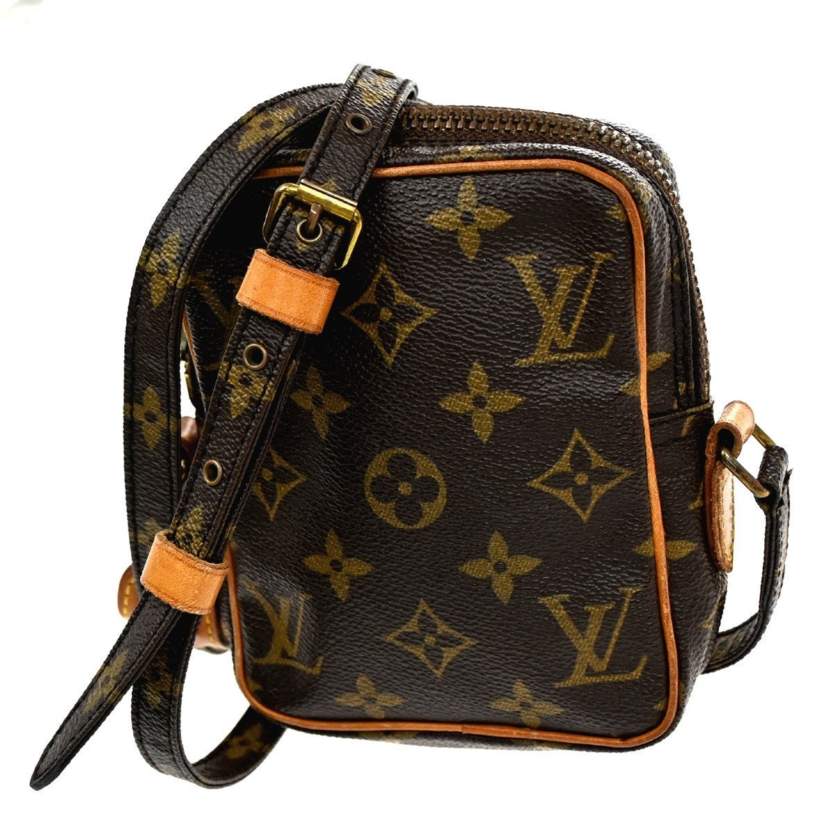 LOUIS VUITTON LV Mini Danube Shoulder Bag Monogram Leather Brown M45268 34CA467