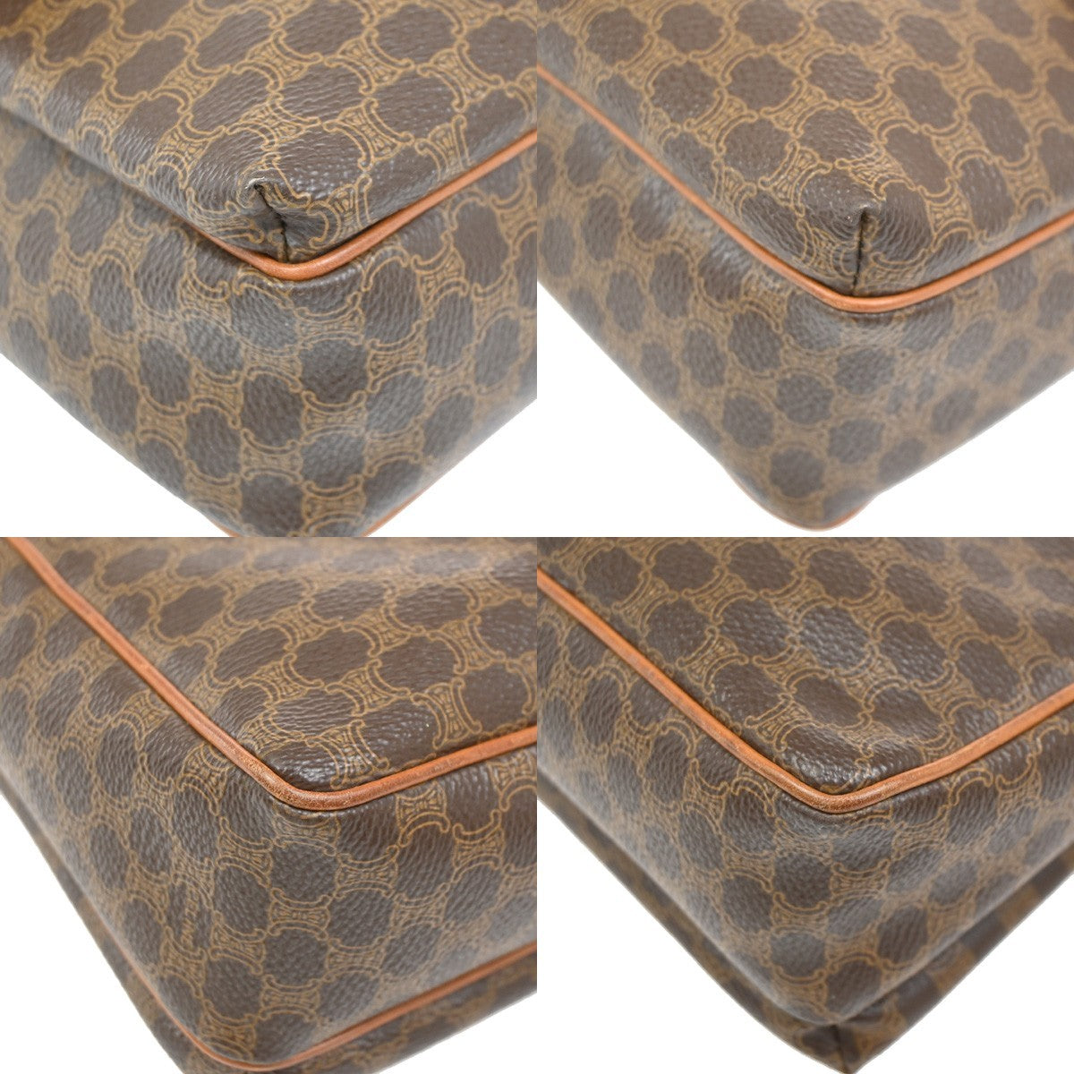 CELINE Logo Gancio Macadam Crossbody Shoulder Bag PVC Leather BN Italy 30DA241