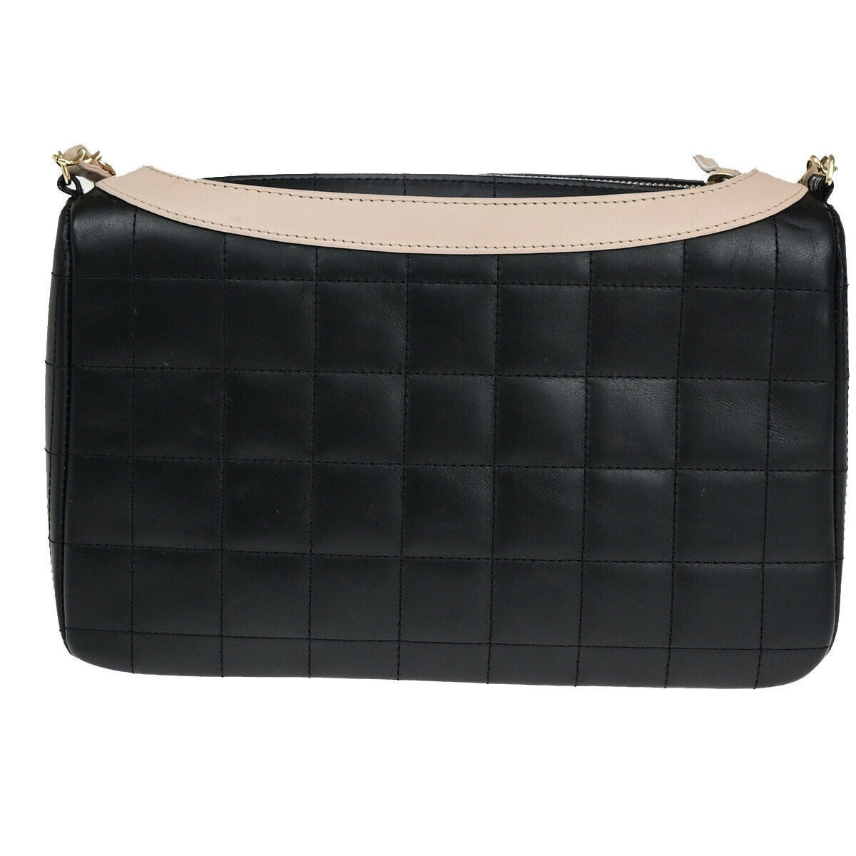 CHANEL CC Girl Jacket Motif Chocolate Bar Chain Shoulder Bag Leather BK 865RK055