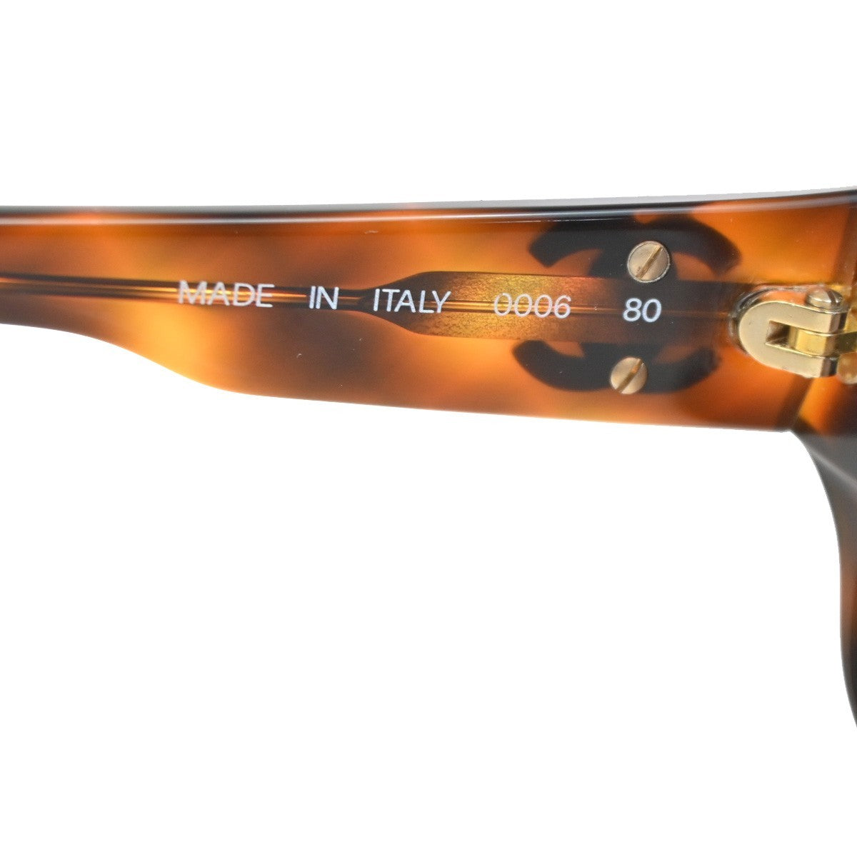 CHANEL CC Logo Sunglasses Eye Wear Plastic Brown GHW Italy 0006 09RL981