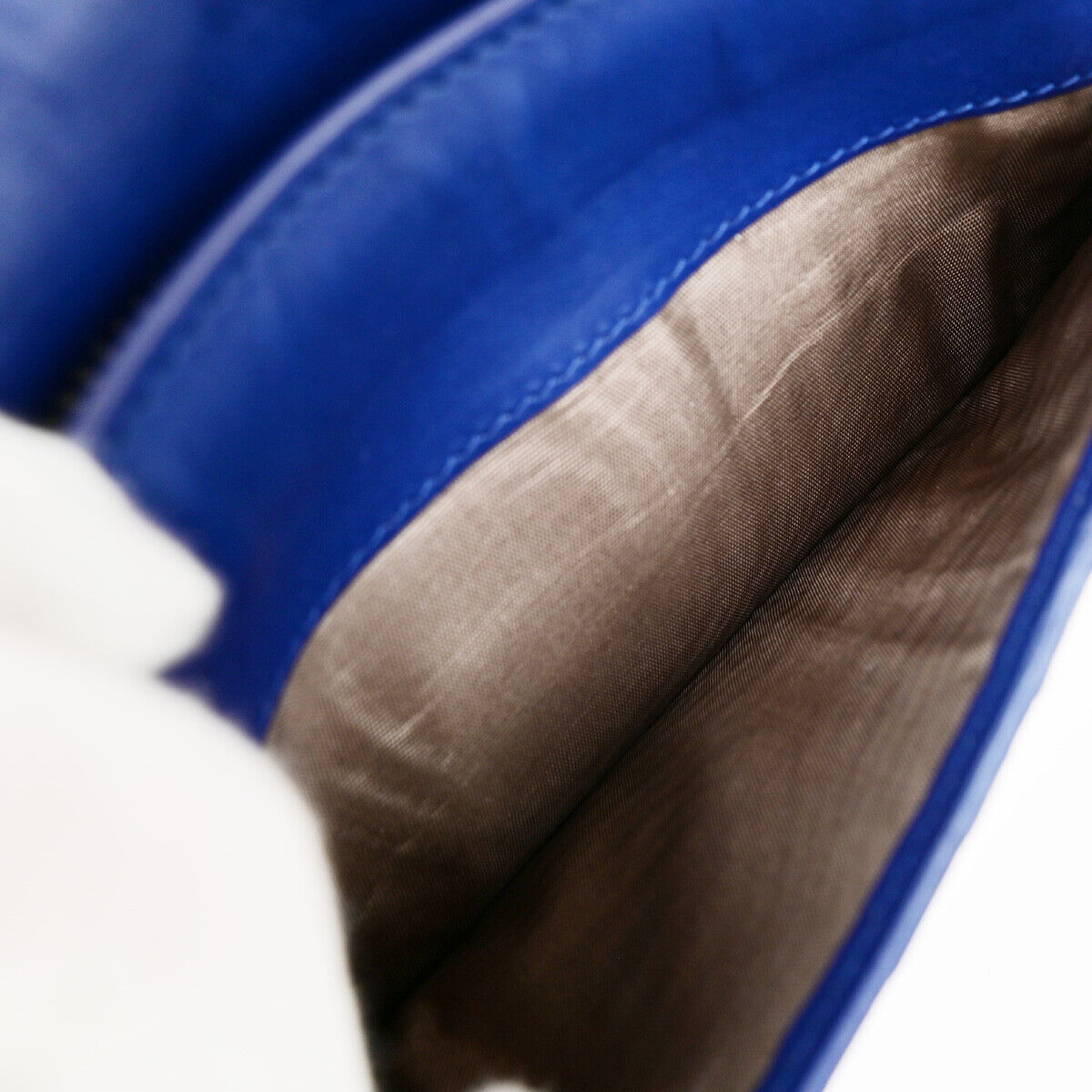 BOTTEGA VENETA Logo Intrecciato Long Bifold Wallet Leather Blue SHW 39SJ343