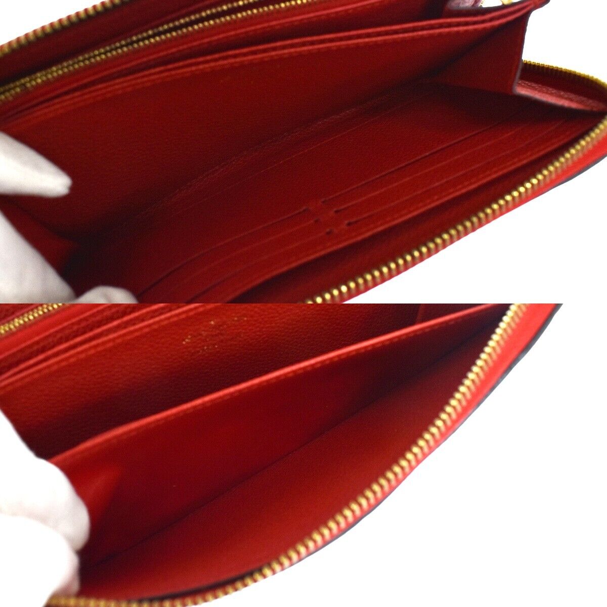 LOUIS VUITTON Zippy Wallet Long Wallet Monogram Empreinte Red M60737 84GA647