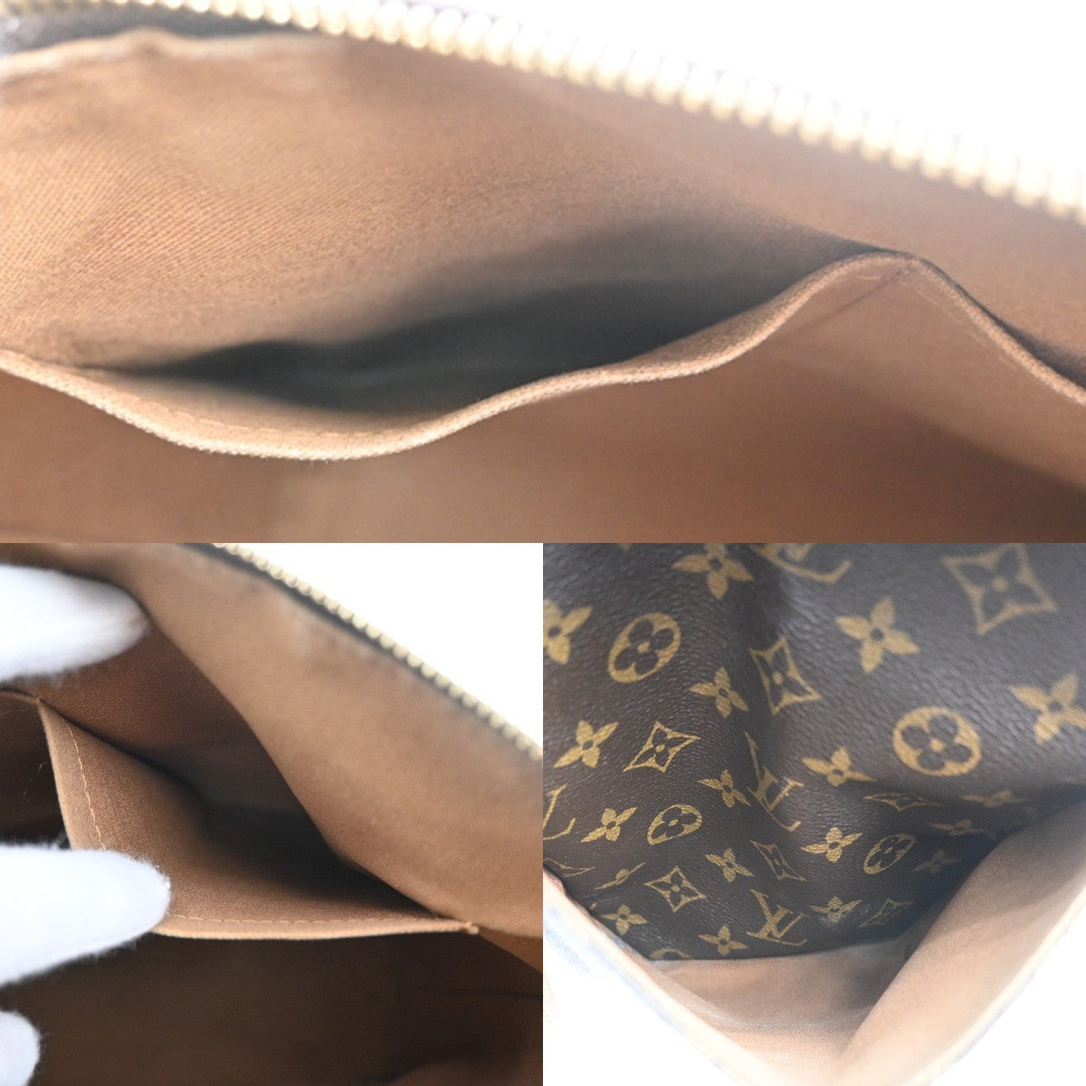 LOUIS VUITTON Logo Totally PM Shoulder Bag Monogram Leather Brown M56688 84CA422