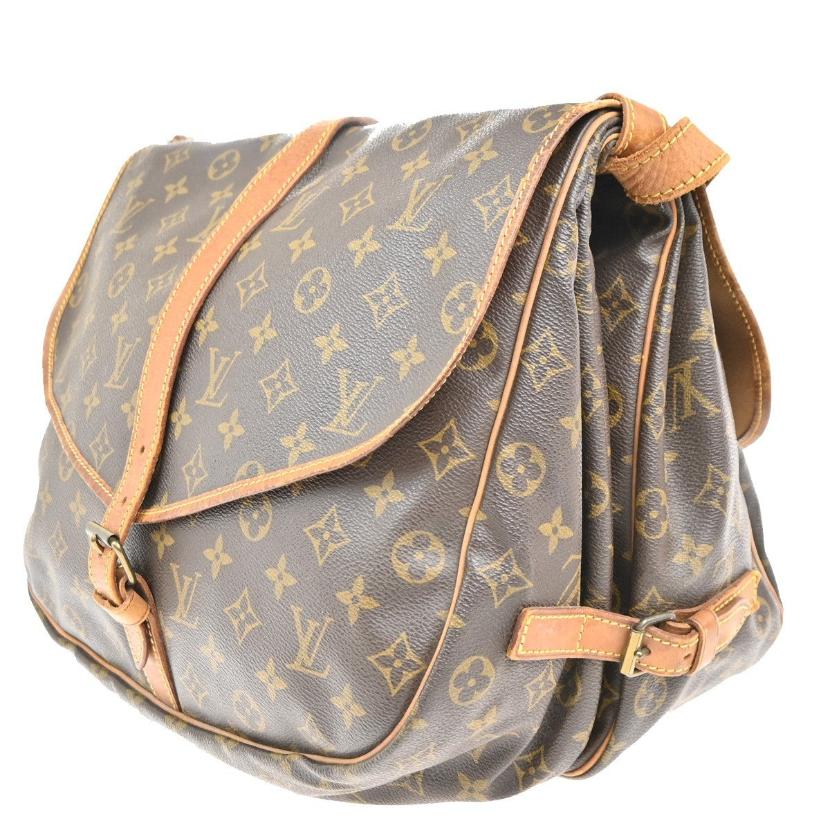 LOUIS VUITTON Saumur 35 Shoulder Bag Monogram Leather BN France M42254 31MA327