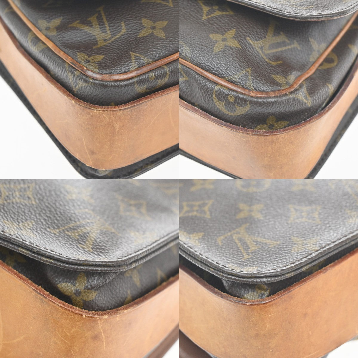 LOUIS VUITTON Cartouchiere MM Shoulder Bag Monogram Leather Brown M51253 31KC706