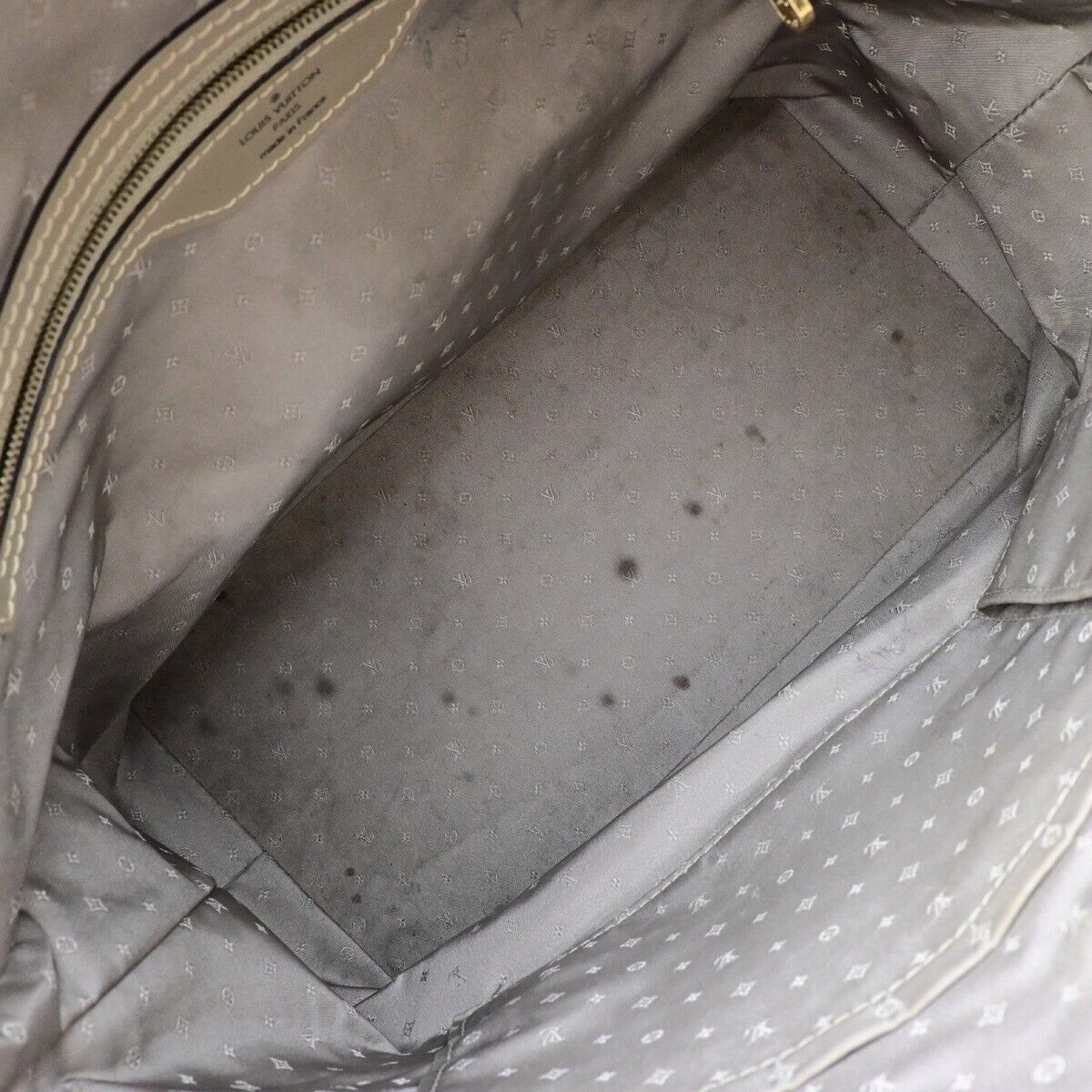 LOUIS VUITTON LV Logo Lockit Hand Bag Suhali Leather Gray GHW M91790 89ED054