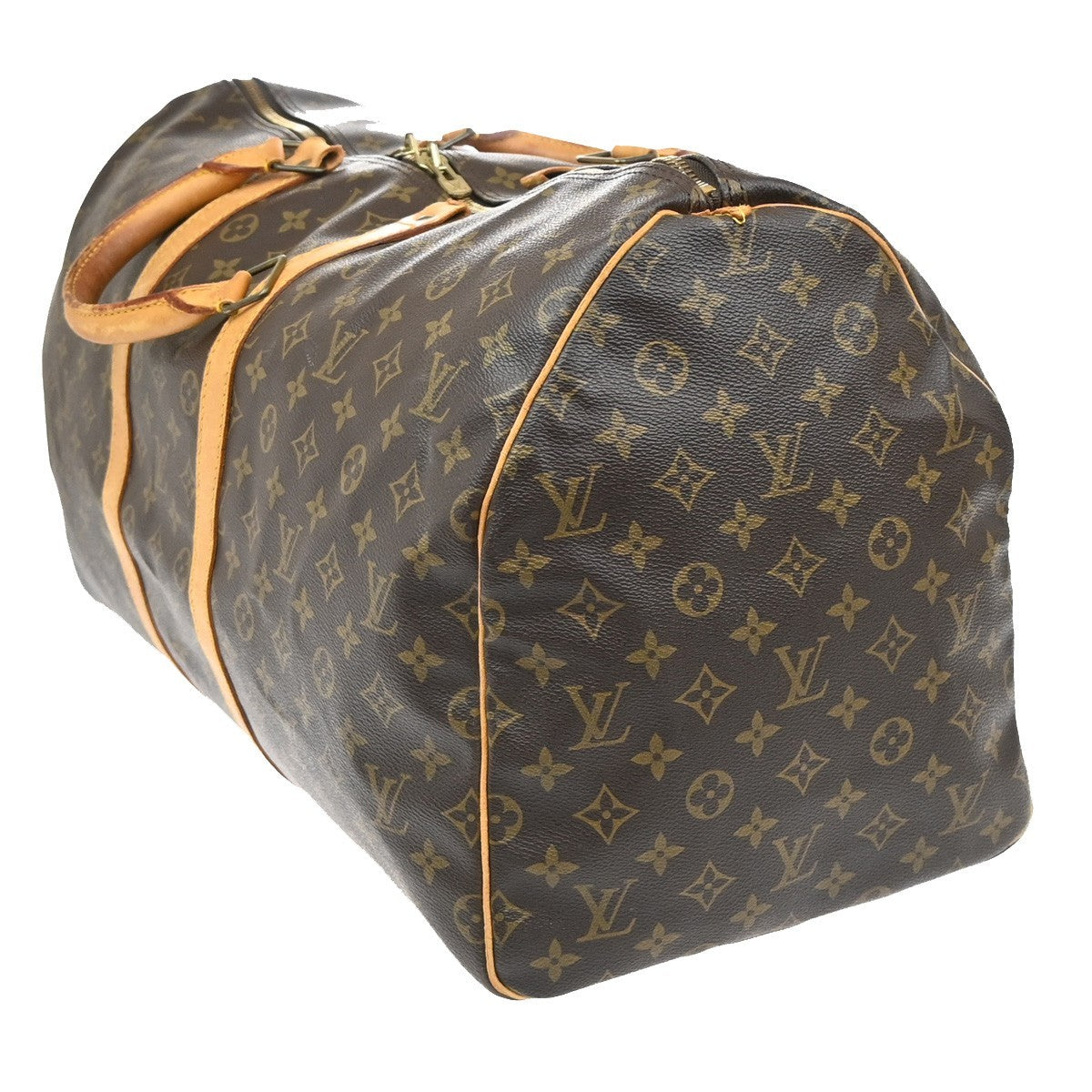 LOUIS VUITTON Keepall 55 Travel Hand Bag Monogram Leather Brown M41424 67DA057